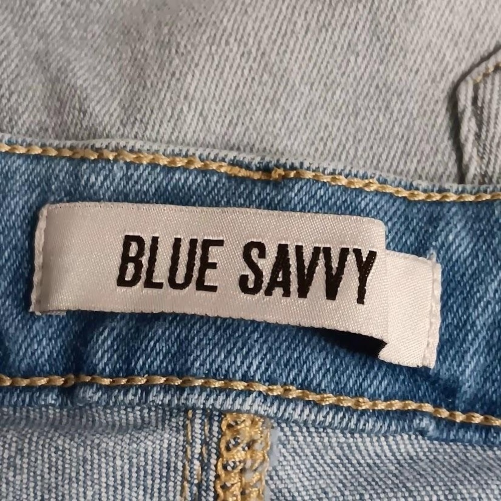 Blue Savvy Jeans Womens 18 Blue Light Wash Mid Rise Straight Leg Stretch Denim - Picture 7 of 13